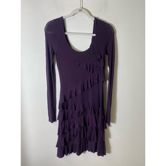 Bailey 44 Purple Long Sleeve Knee Length Dress Sz S - Picture 1 of 3